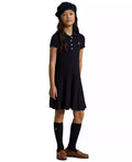 Girls' 7-16 Cable-Knit Polo Sweater Dress - XIOR LUXE