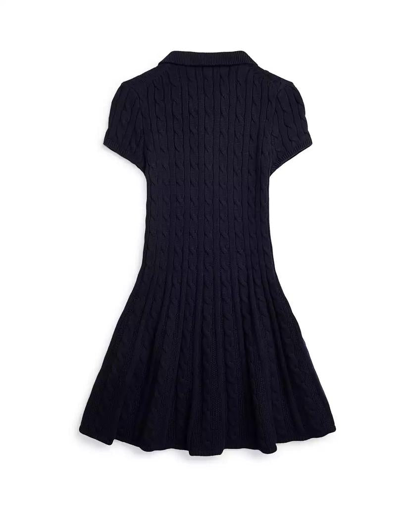 Girls' 7-16 Cable-Knit Polo Sweater Dress - XIOR LUXE