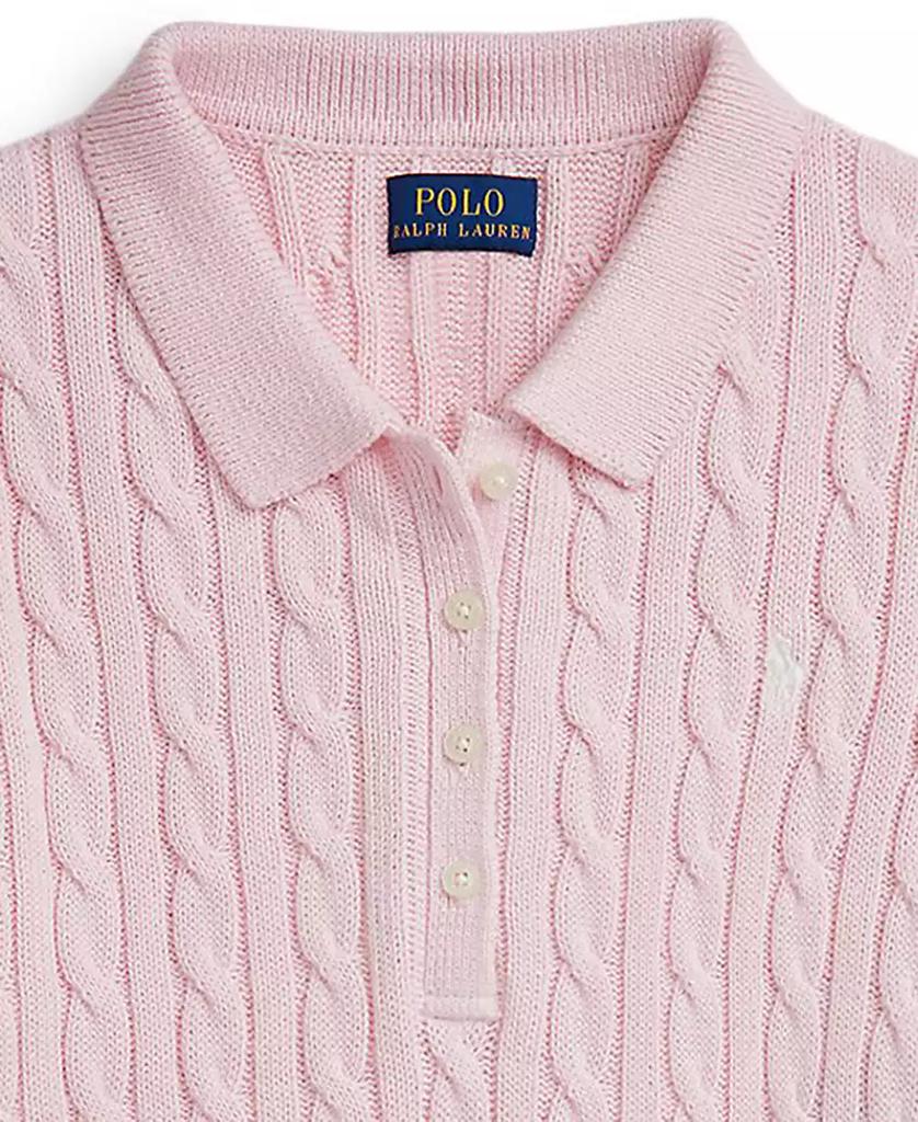 Girls' 7-16 Cable-Knit Polo Sweater Dress - XIOR LUXE