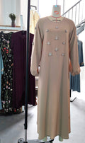 Hand-Sewn Diamond Insert Dress for Ramadan (BA717) - Luna BR wear co.