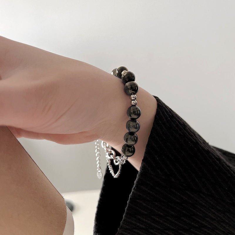 High-Grade Beaded Bracelet for Women in Brown and Blue - Luna BR wear co.