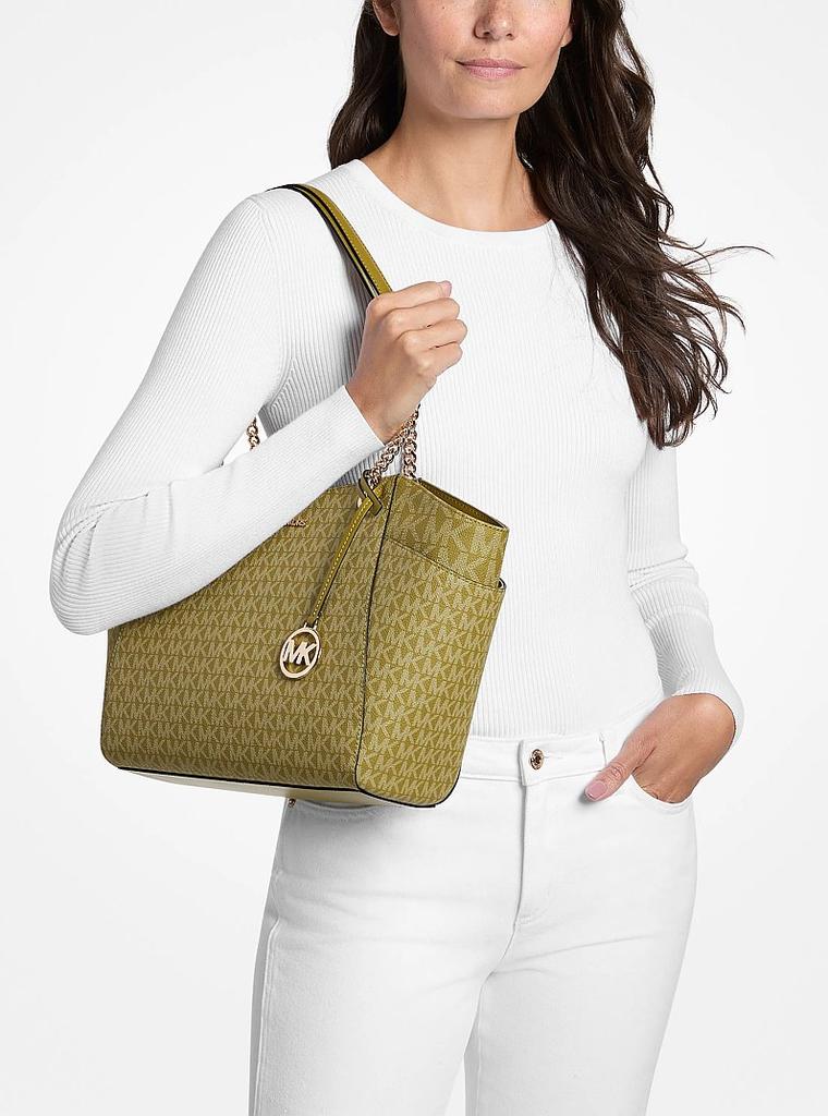 Jet Set Large Signature Logo Shoulder Bag - XIOR LUXE