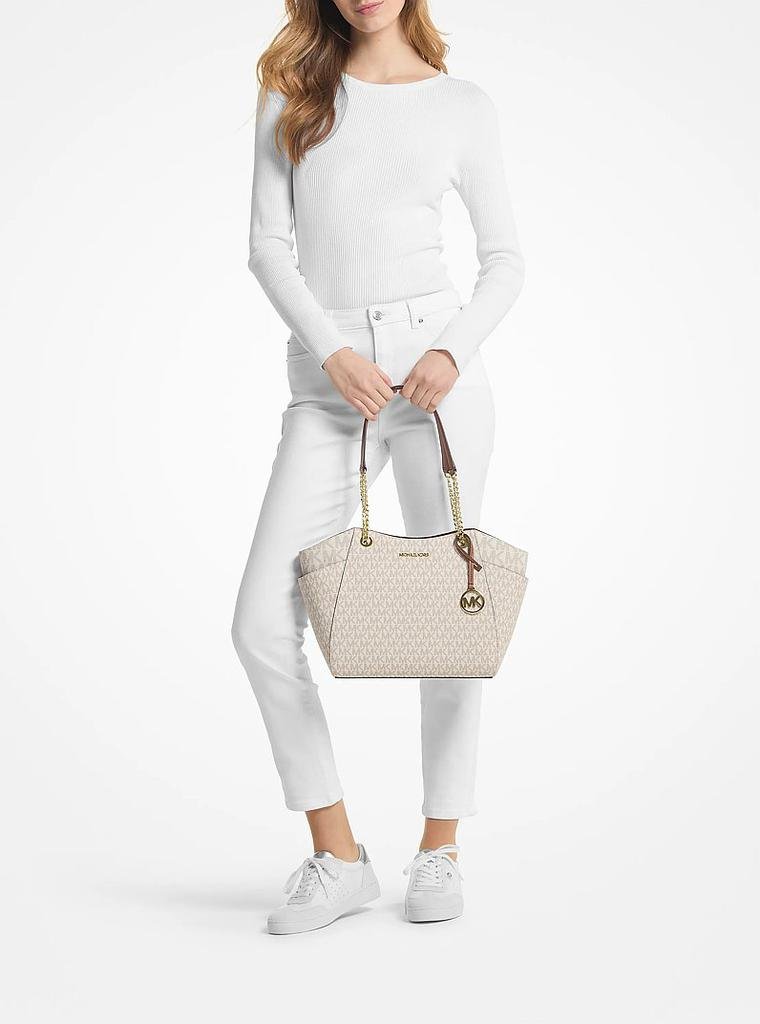 Jet Set Large Signature Logo Shoulder Bag - XIOR LUXE