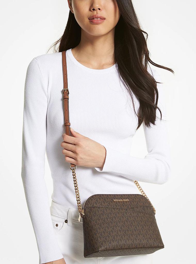 Jet Set Travel Medium Logo Dome Crossbody Bag - XIOR LUXE