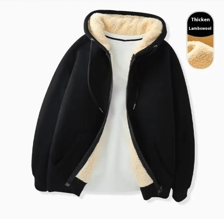 Lamb Wool Zipper Hoodie - Luna BR wear co.