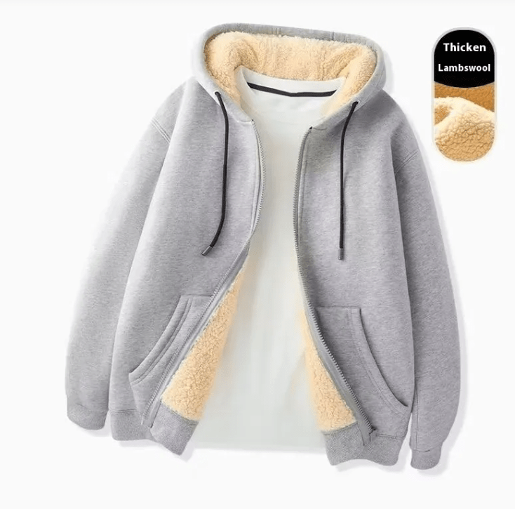 Lamb Wool Zipper Hoodie - Luna BR wear co.
