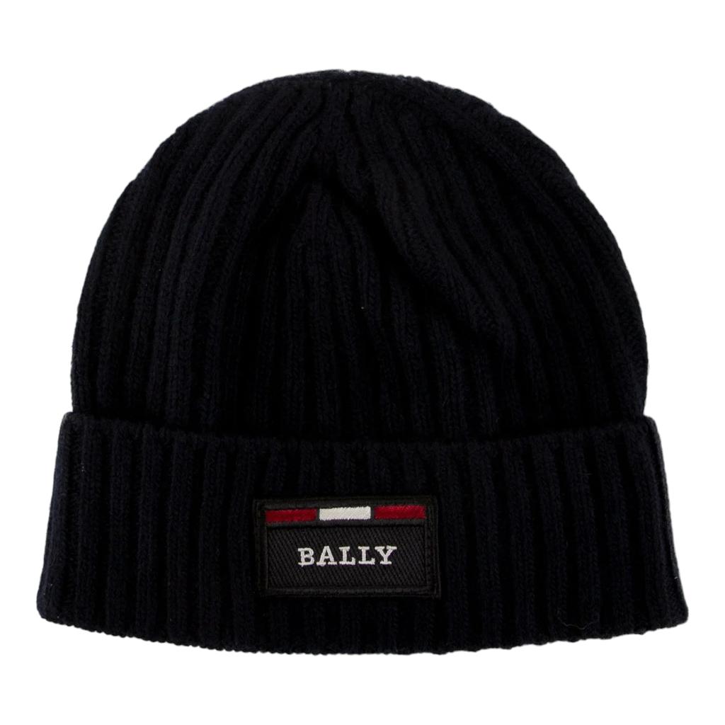 Men's Blue Ribbed Logo Wool Beanie 6240326 - XIOR LUXE