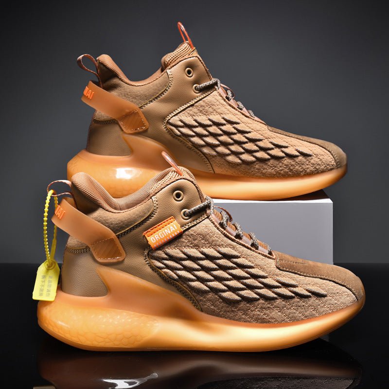 Men's Breathable Luminous Mid-Top Sneakers (Casual) - Luna BR wear co.