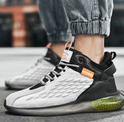 Men's Breathable Luminous Mid-Top Sneakers (Casual) - Luna BR wear co.
