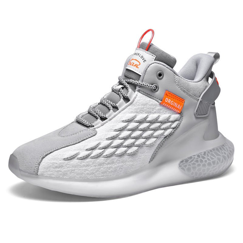 Men's Breathable Luminous Mid-Top Sneakers (Casual) - Luna BR wear co.