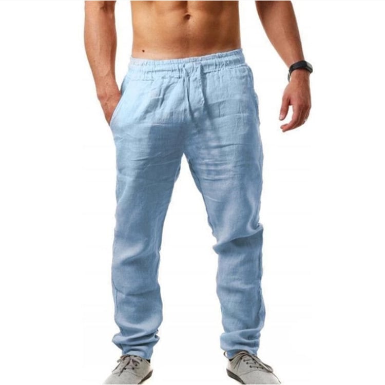 Men's Casual Linen Sports Trousers - Summer Style - Luna BR wear co.