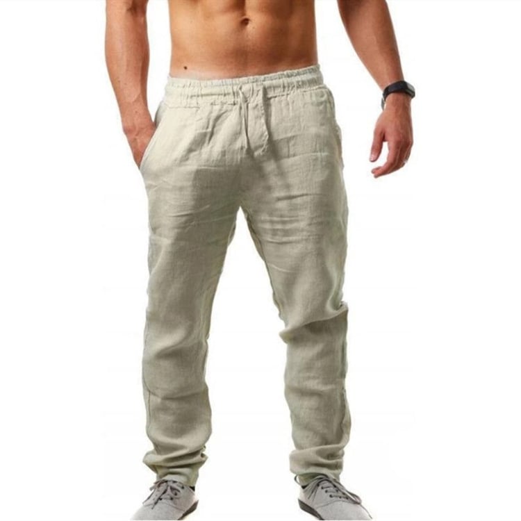 Men's Casual Linen Sports Trousers - Summer Style - Luna BR wear co.