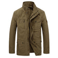Men's Casual Mid-Length Cotton Jacket for Spring/Fall - Luna BR wear co.