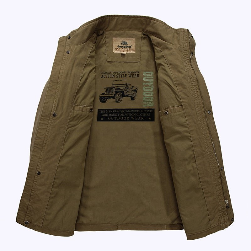 Men's Casual Mid-Length Cotton Jacket for Spring/Fall - Luna BR wear co.