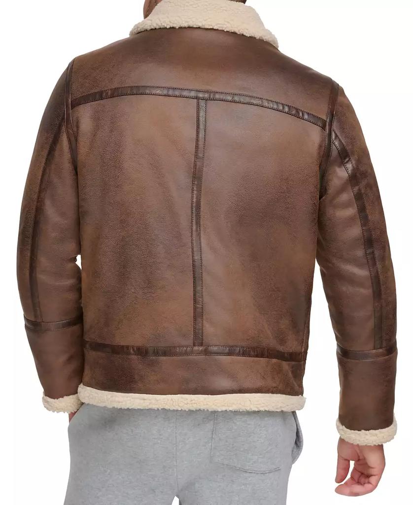 Men's Classic Faux Shearling B-3 Bomber Jacket - Luna BR wear co.