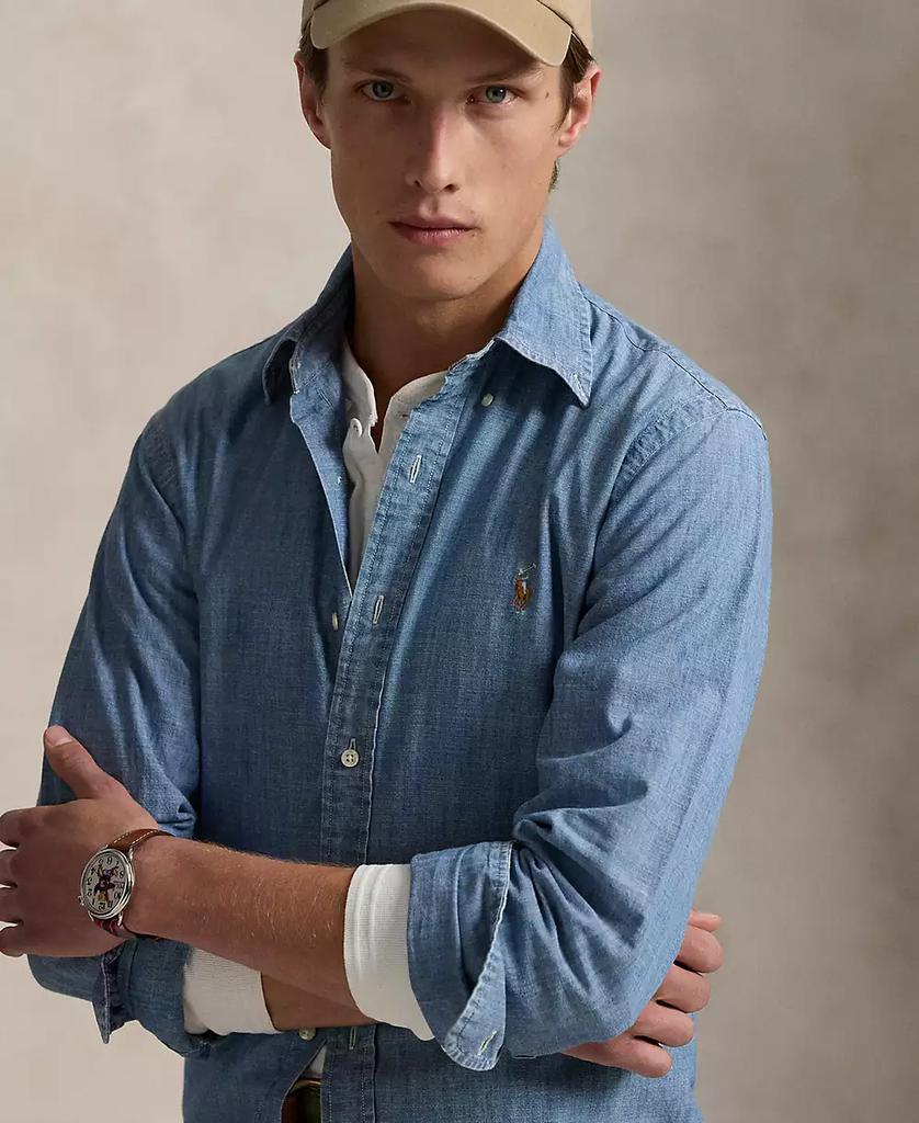 Men's Classic-Fit Indigo Chambray Shirt - XIOR LUXE