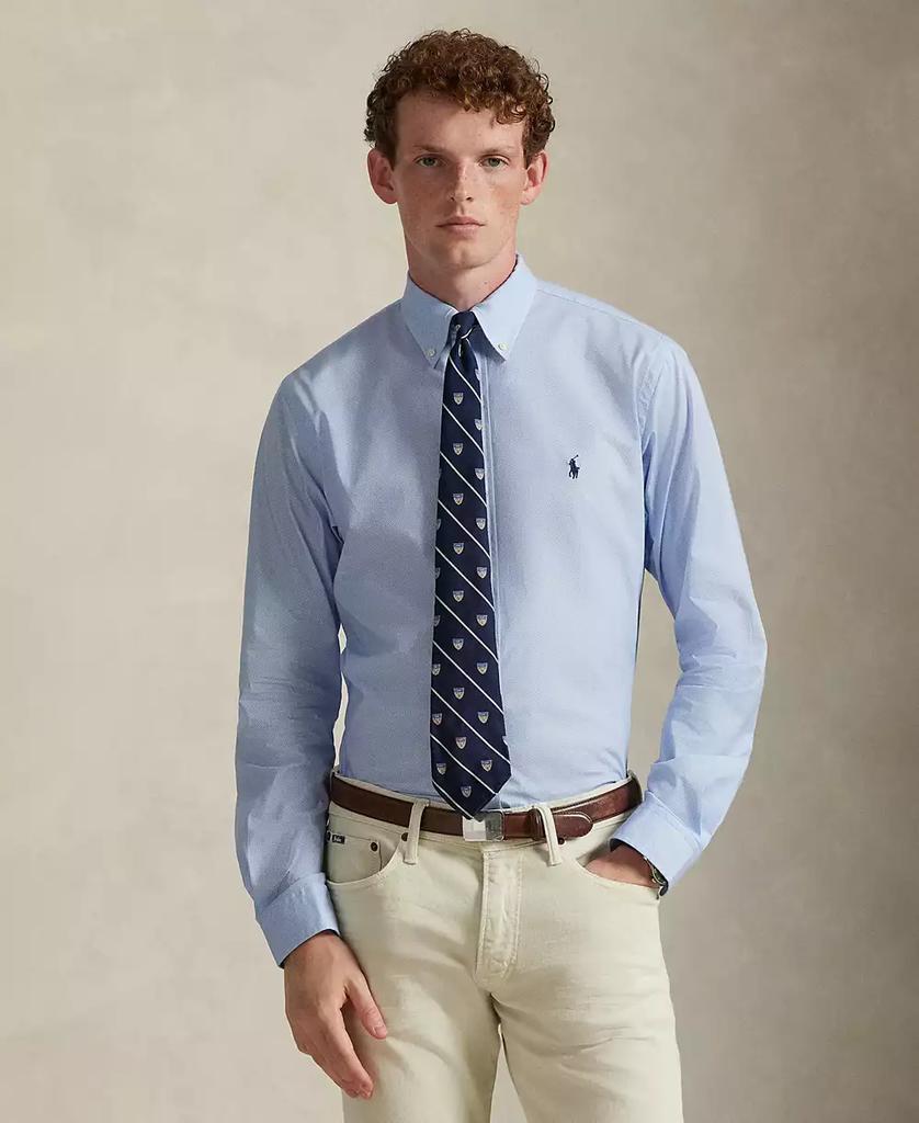 Men's Classic-Fit Plaid Stretch Poplin Shirt - Luna BR wear co.