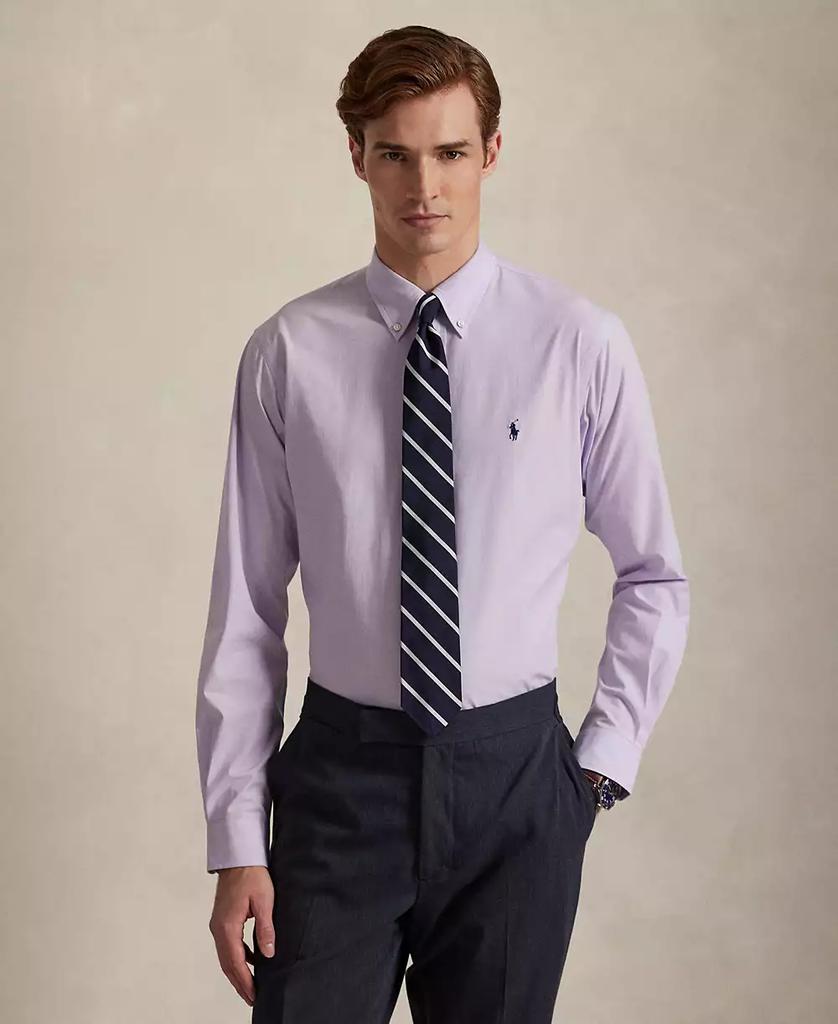 Men's Classic-Fit Plaid Stretch Poplin Shirt - Luna BR wear co.