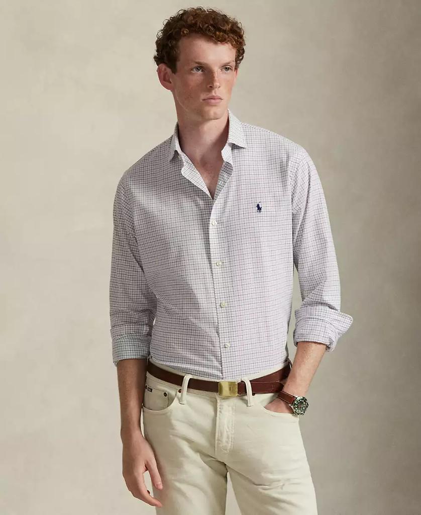 Men's Classic-Fit Plaid Stretch Poplin Shirt - Luna BR wear co.