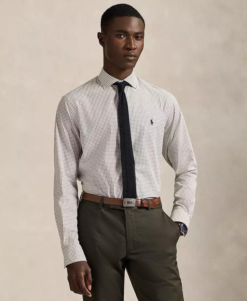 Men's Classic-Fit Plaid Stretch Poplin Shirt - Luna BR wear co.