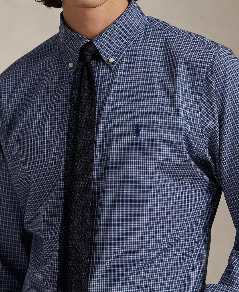 Men's Classic-Fit Plaid Stretch Poplin Shirt - Luna BR wear co.