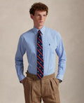 Men's Classic-Fit Plaid Stretch Poplin Shirt - Luna BR wear co.
