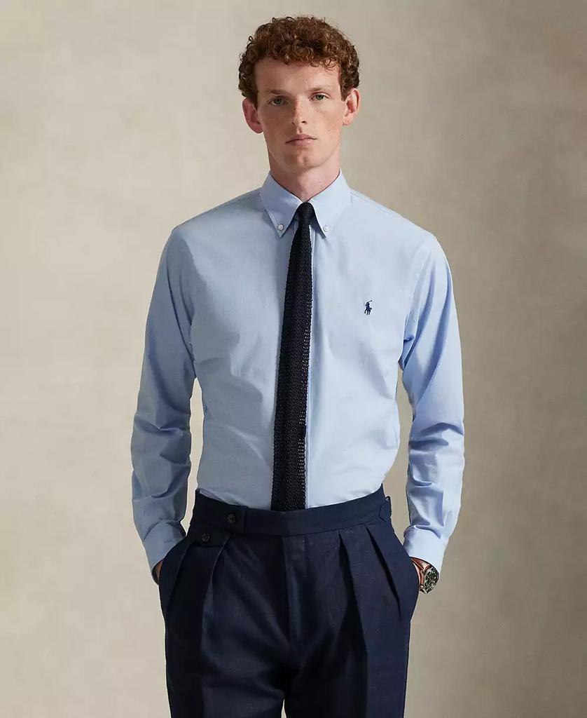 Men's Classic-Fit Plaid Stretch Poplin Shirt - Luna BR wear co.