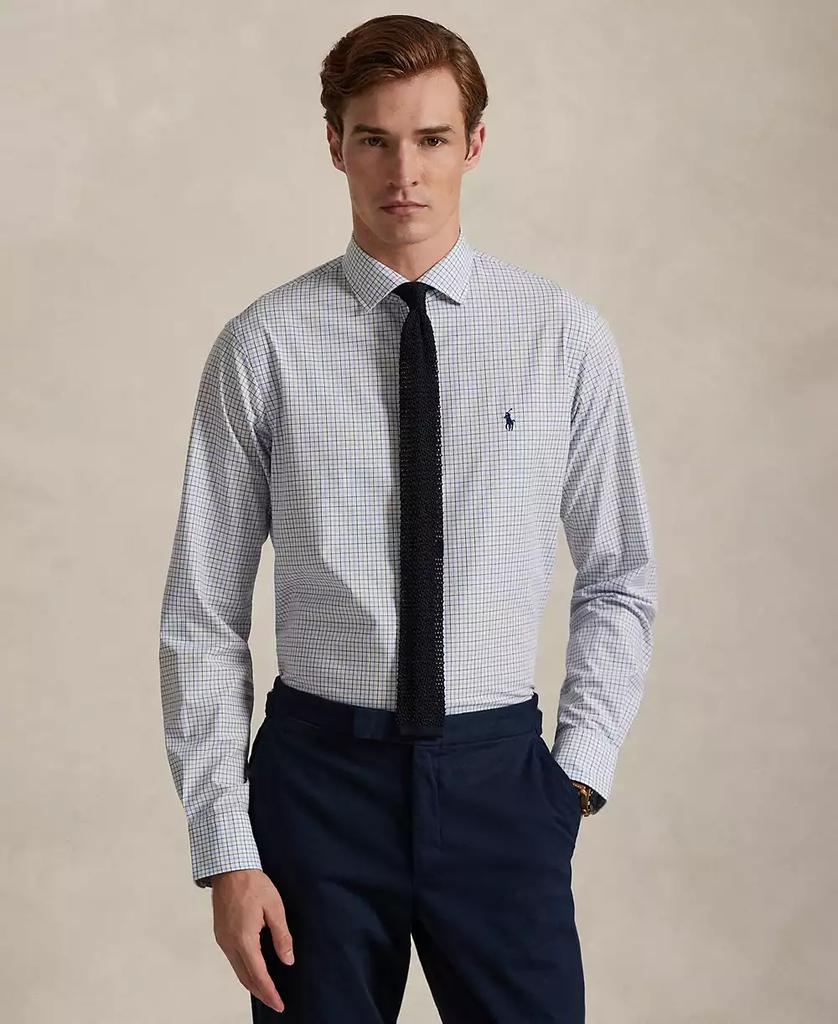 Men's Classic-Fit Plaid Stretch Poplin Shirt - Luna BR wear co.