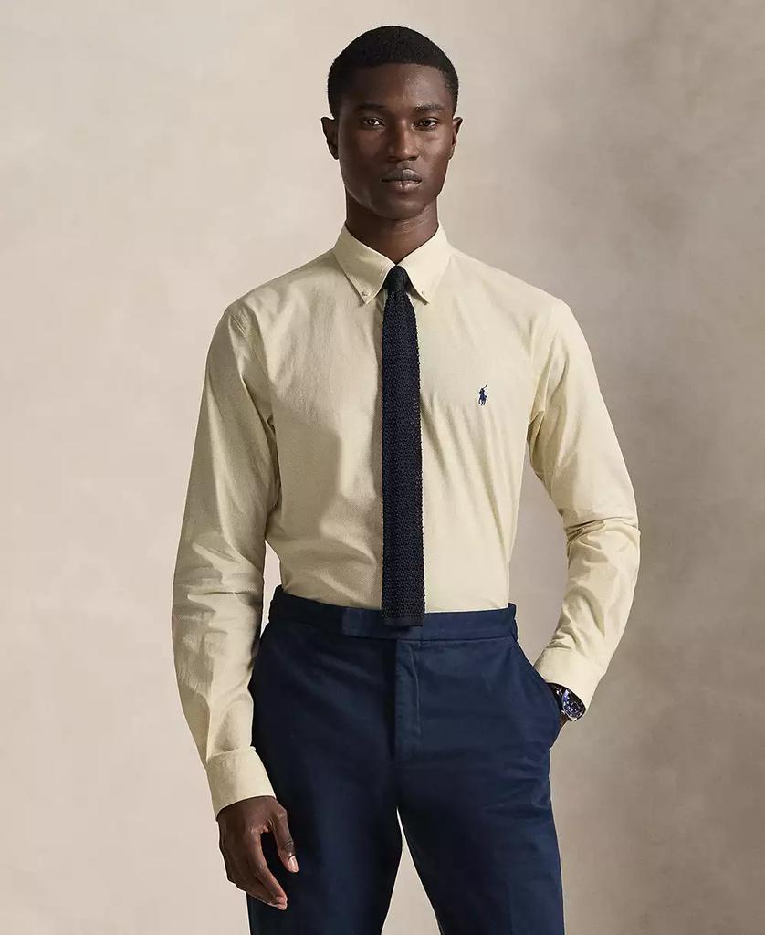 Men's Classic-Fit Plaid Stretch Poplin Shirt - Luna BR wear co.