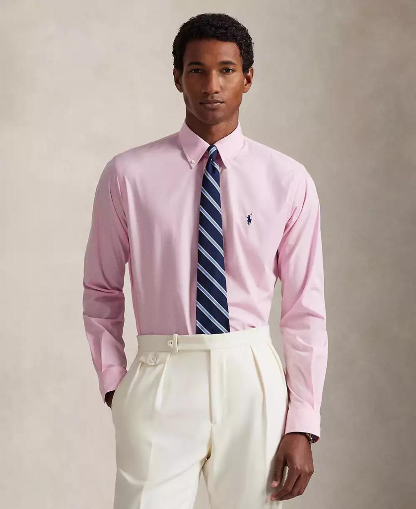 Men's Classic-Fit Plaid Stretch Poplin Shirt - Luna BR wear co.