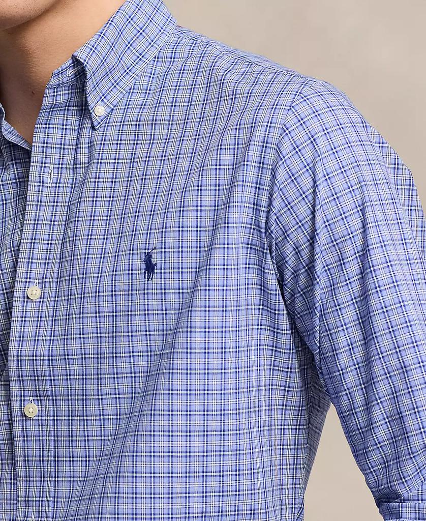 Men's Classic-Fit Plaid Stretch Poplin Shirt - Luna BR wear co.