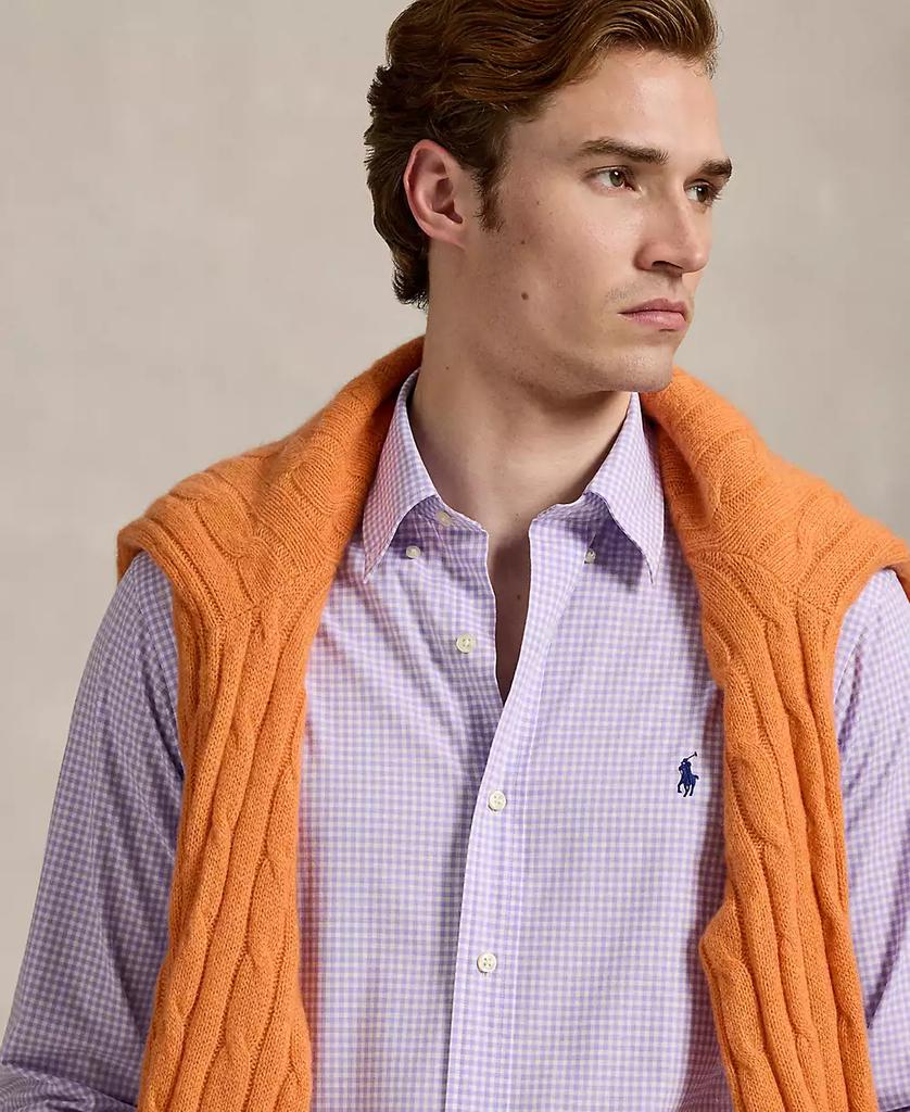 Men's Classic-Fit Plaid Stretch Poplin Shirt - Luna BR wear co.