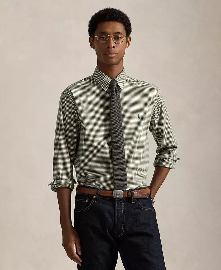 Men's Classic-Fit Plaid Stretch Poplin Shirt - Luna BR wear co.