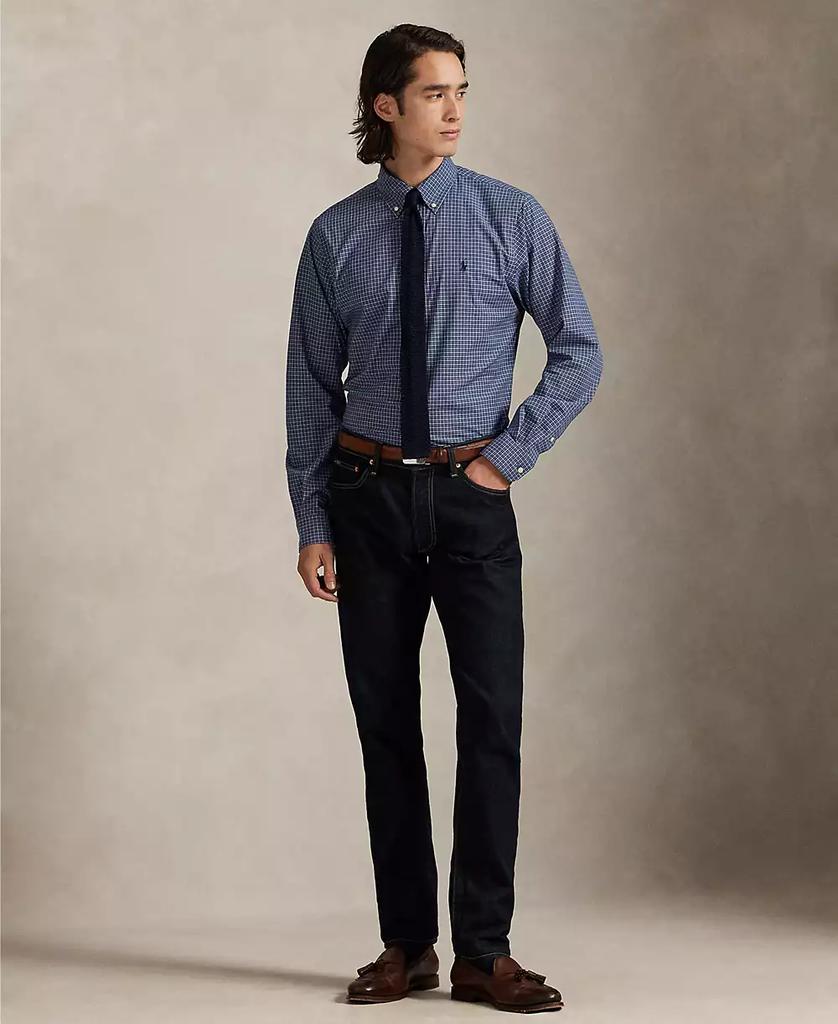 Men's Classic-Fit Plaid Stretch Poplin Shirt - Luna BR wear co.