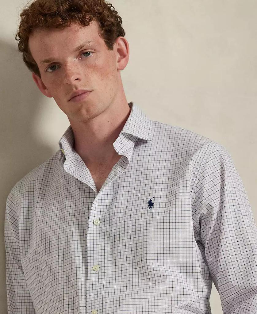 Men's Classic-Fit Plaid Stretch Poplin Shirt - Luna BR wear co.