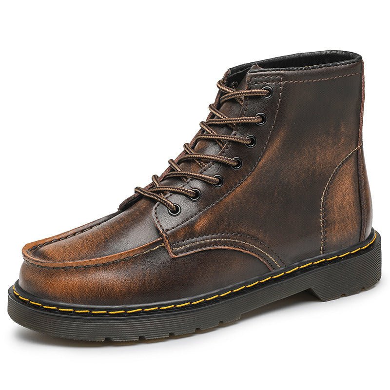 Men's High-Top Cowhide Martin Trendy Tooling Boots - Luna BR wear co.