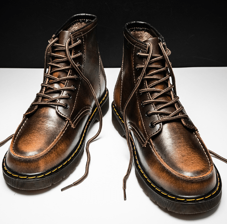 Men's High-Top Cowhide Martin Trendy Tooling Boots - Luna BR wear co.