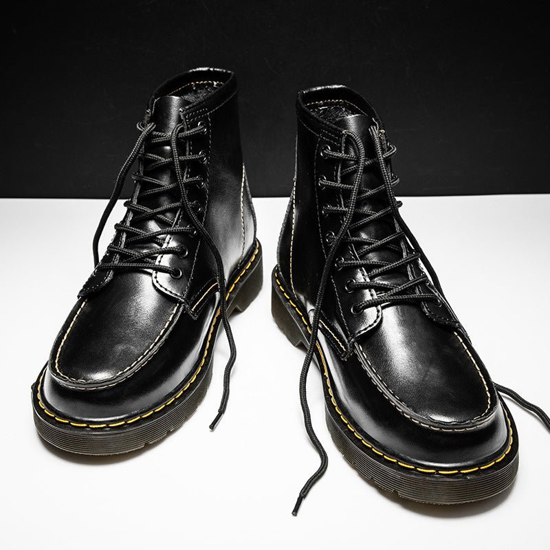 Men's High-Top Cowhide Martin Trendy Tooling Boots - Luna BR wear co.
