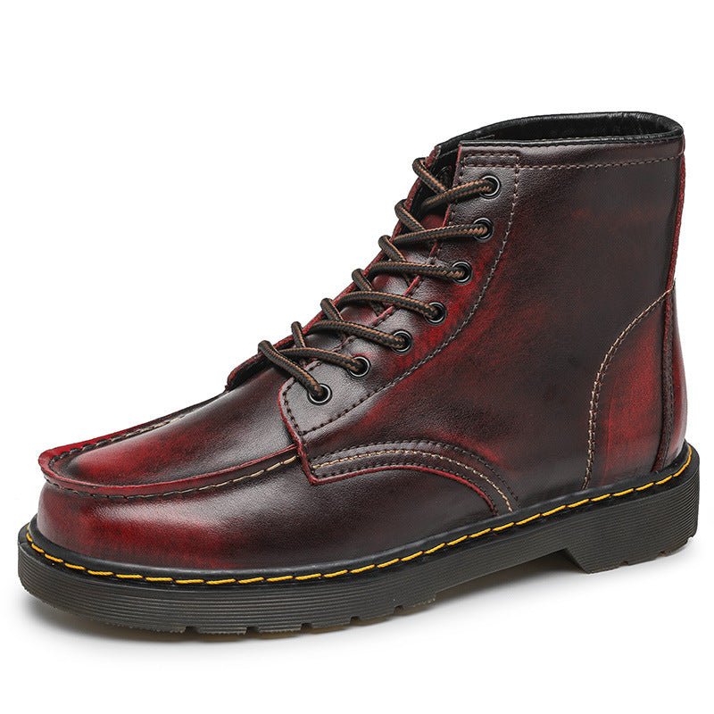 Men's High-Top Cowhide Martin Trendy Tooling Boots - Luna BR wear co.