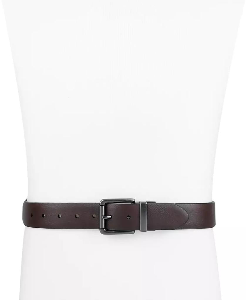 Men's Logo Buckle Stretch Reversible Leather Belt - Luna BR wear co.