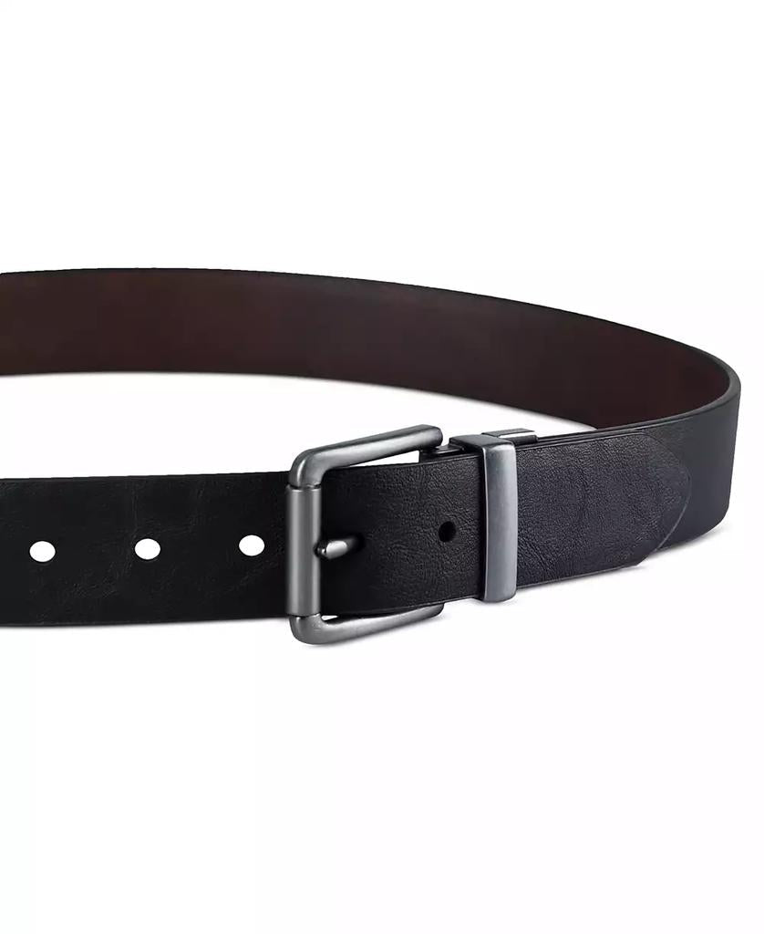 Men's Logo Buckle Stretch Reversible Leather Belt - Luna BR wear co.