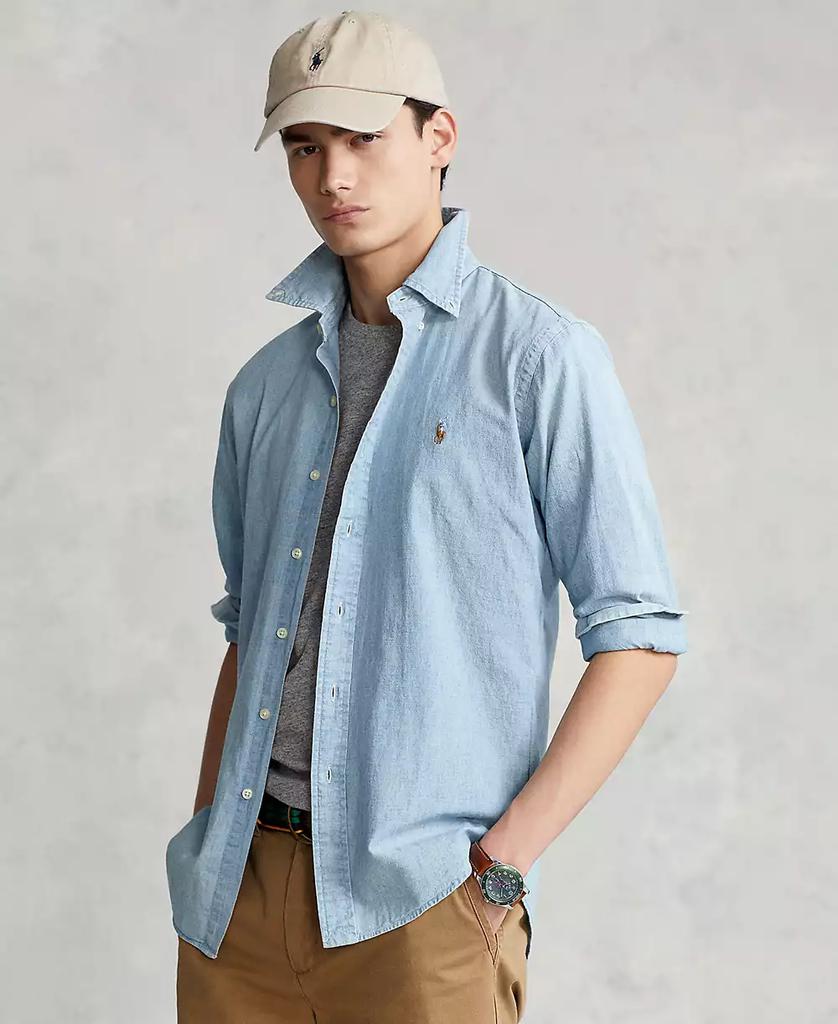 Men's Long Sleeve Classic-Fit Chambray Shirt - XIOR LUXE