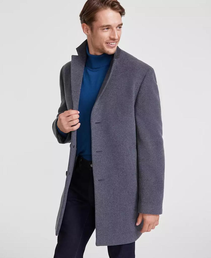 Men's Prosper Wool-Blend Slim Fit Overcoat - Luna BR wear co.