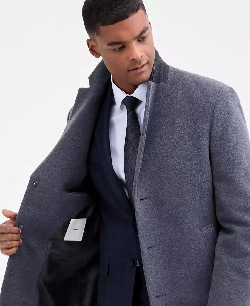 Men's Prosper Wool-Blend Slim Fit Overcoat - Luna BR wear co.