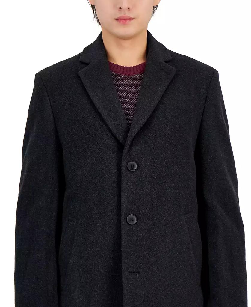 Men's Prosper Wool-Blend Slim Fit Overcoat - Luna BR wear co.