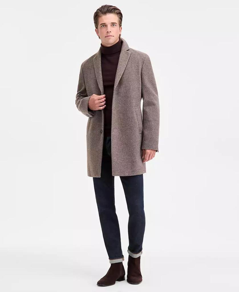 Men's Prosper Wool-Blend Slim Fit Overcoat - Luna BR wear co.