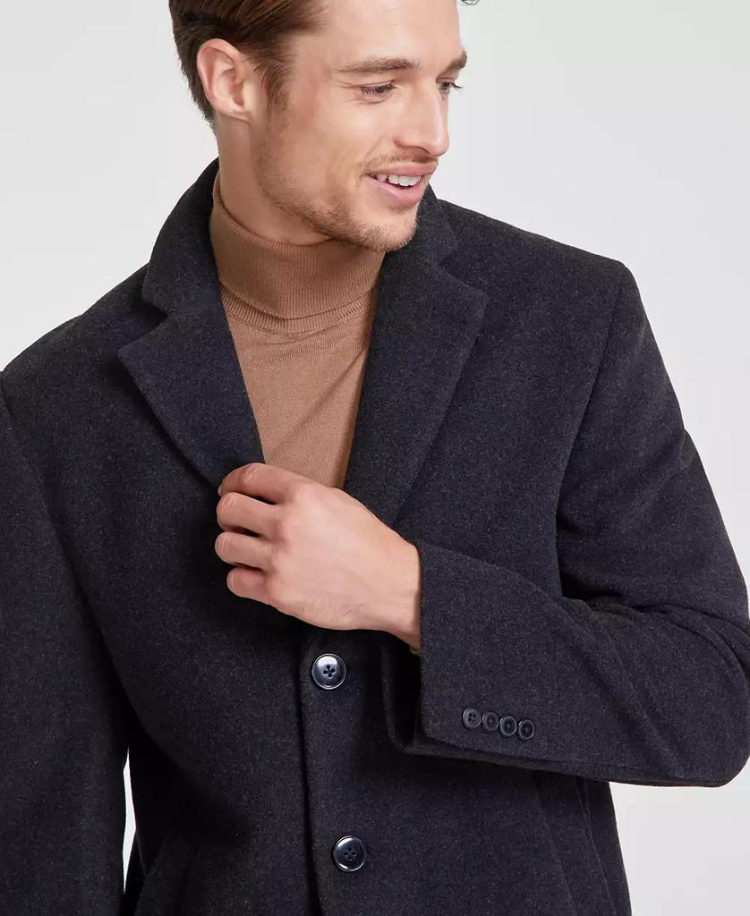 Men's Prosper Wool-Blend Slim Fit Overcoat - Luna BR wear co.