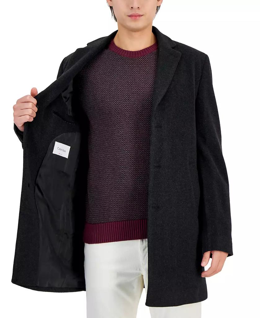 Men's Prosper Wool-Blend Slim Fit Overcoat - Luna BR wear co.