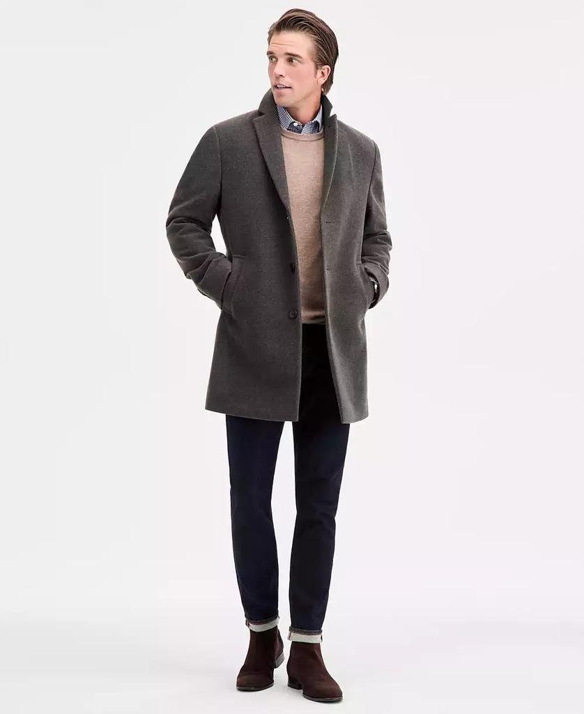 Men's Prosper Wool-Blend Slim Fit Overcoat - Luna BR wear co.