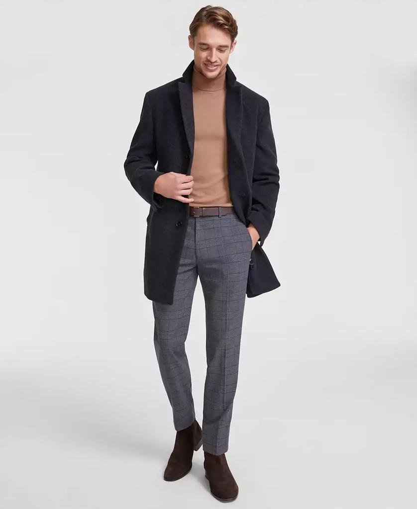 Men's Prosper Wool-Blend Slim Fit Overcoat - Luna BR wear co.
